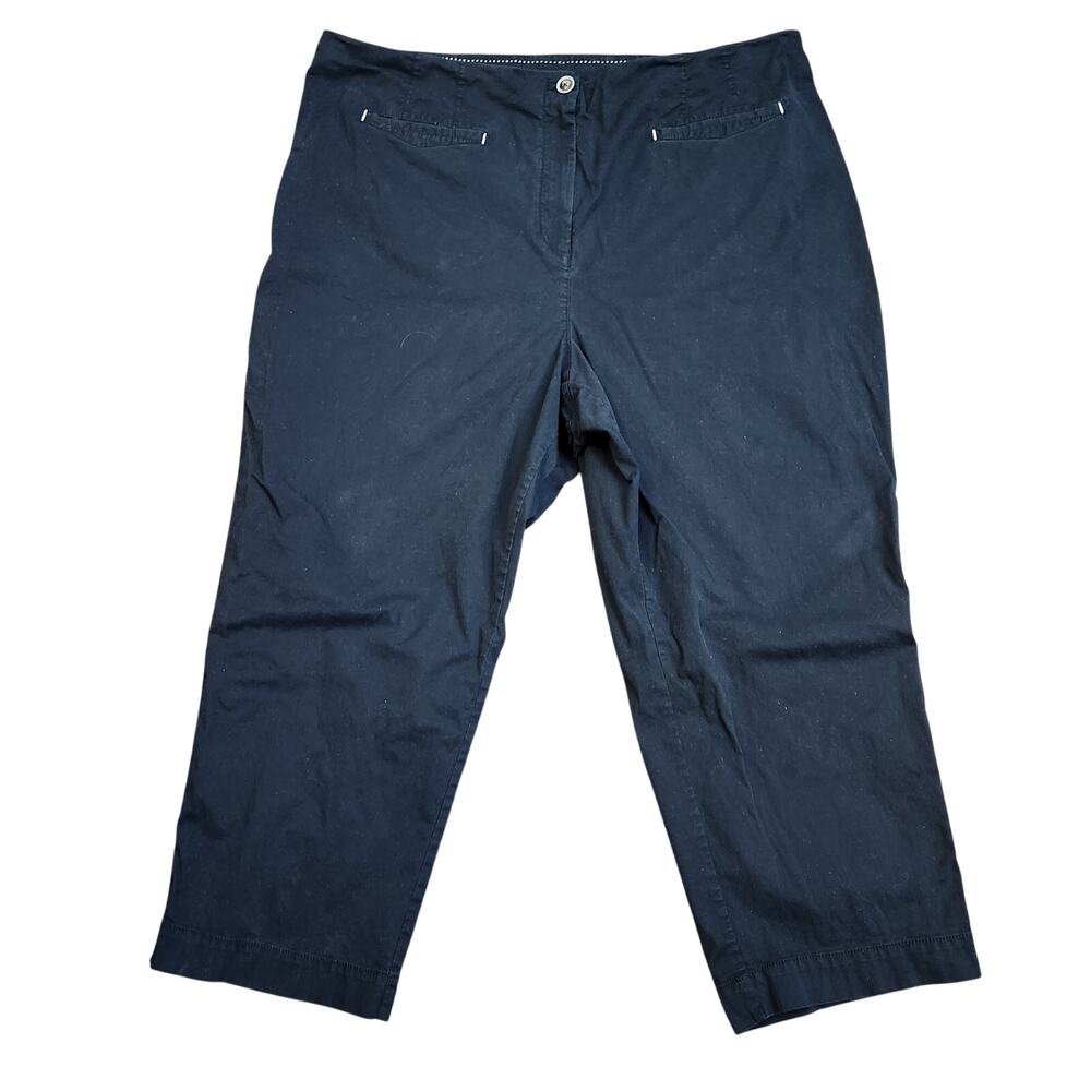 Maeve by Anthropologie A+ Plus Size 26W Cropped Chino Pants Navy Black Trousers